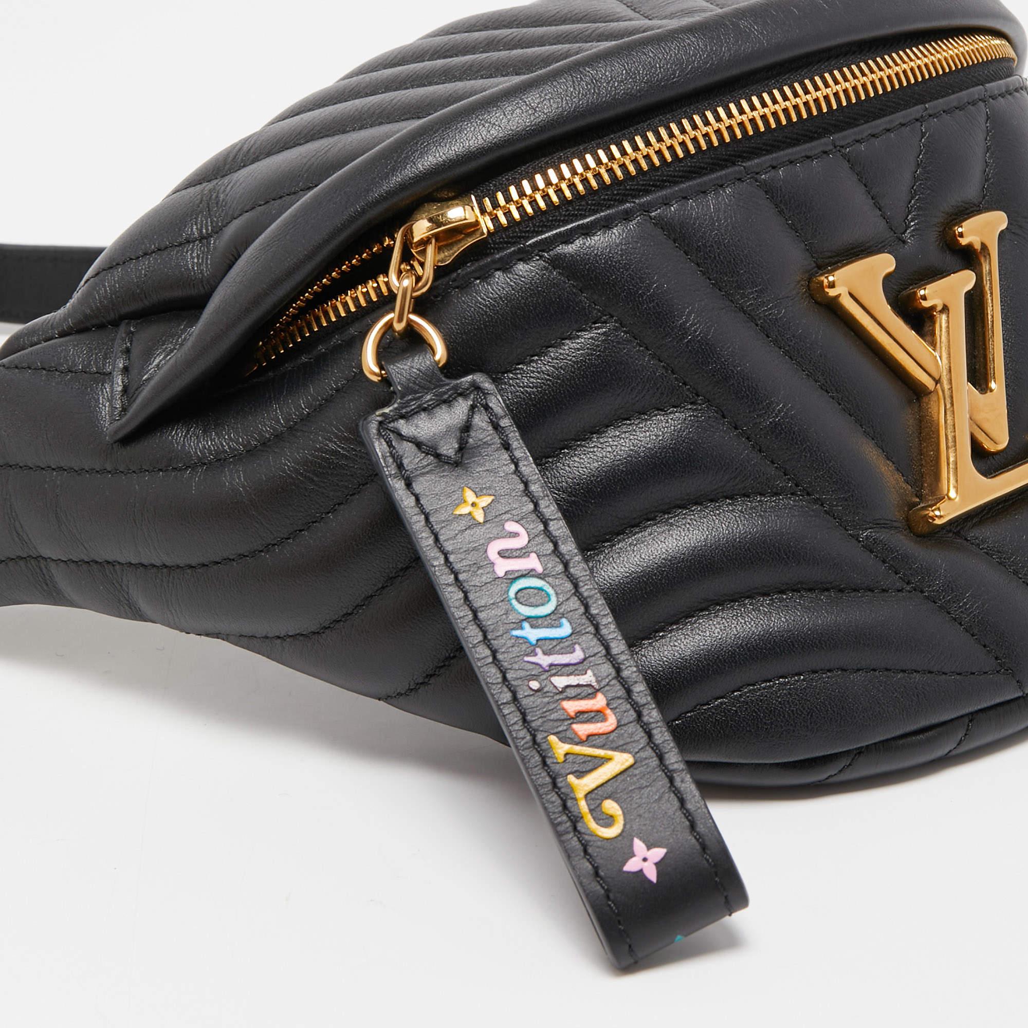 Louis Vuitton Black Leather New Wave Belt Bag 1