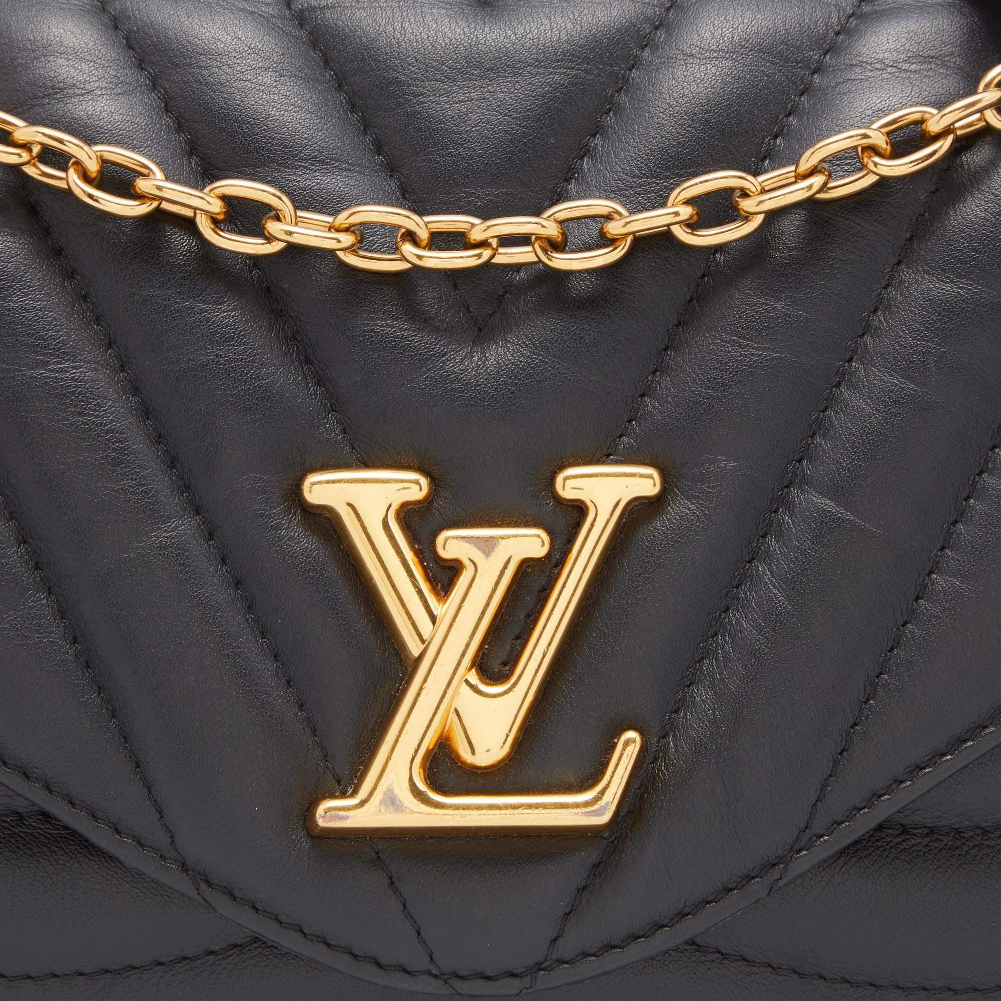Louis Vuitton Black Leather New Wave Chain Bag 6