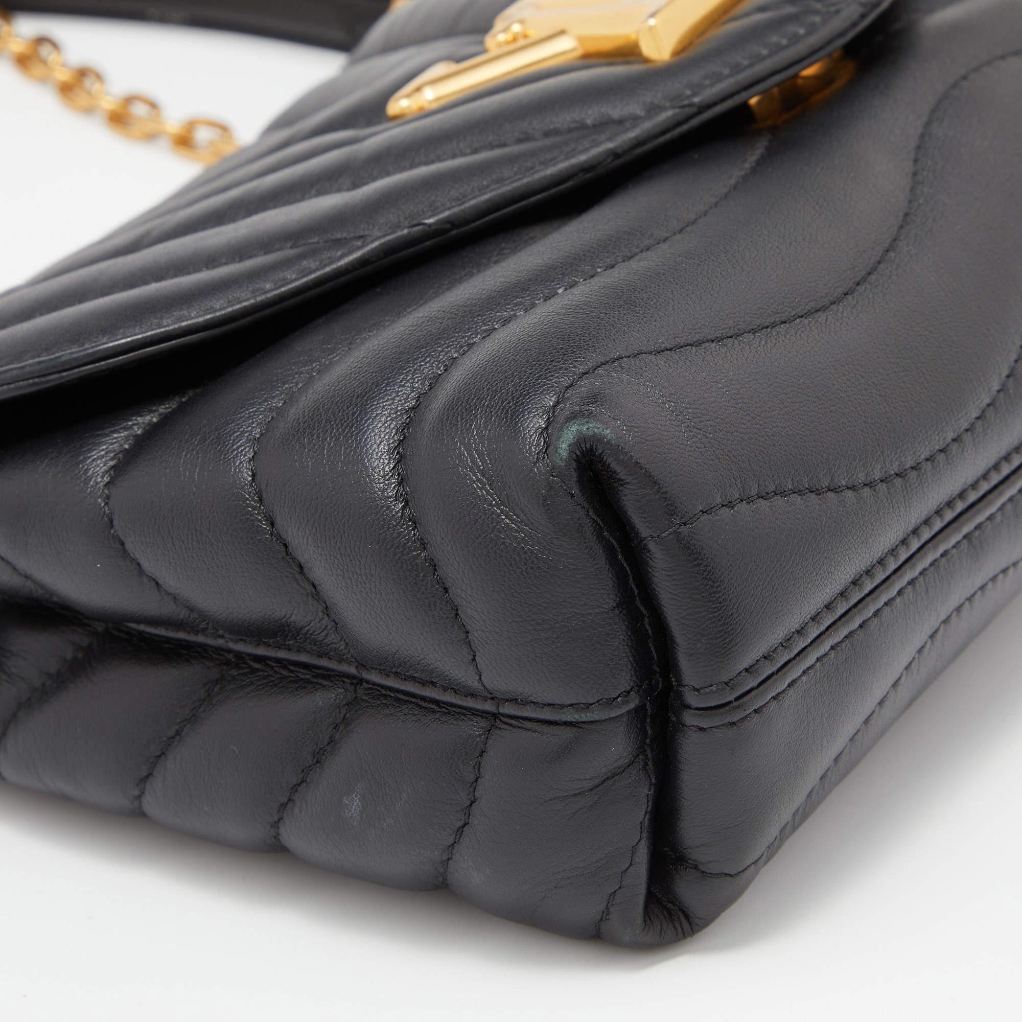Louis Vuitton Black Leather New Wave Chain Bag 4