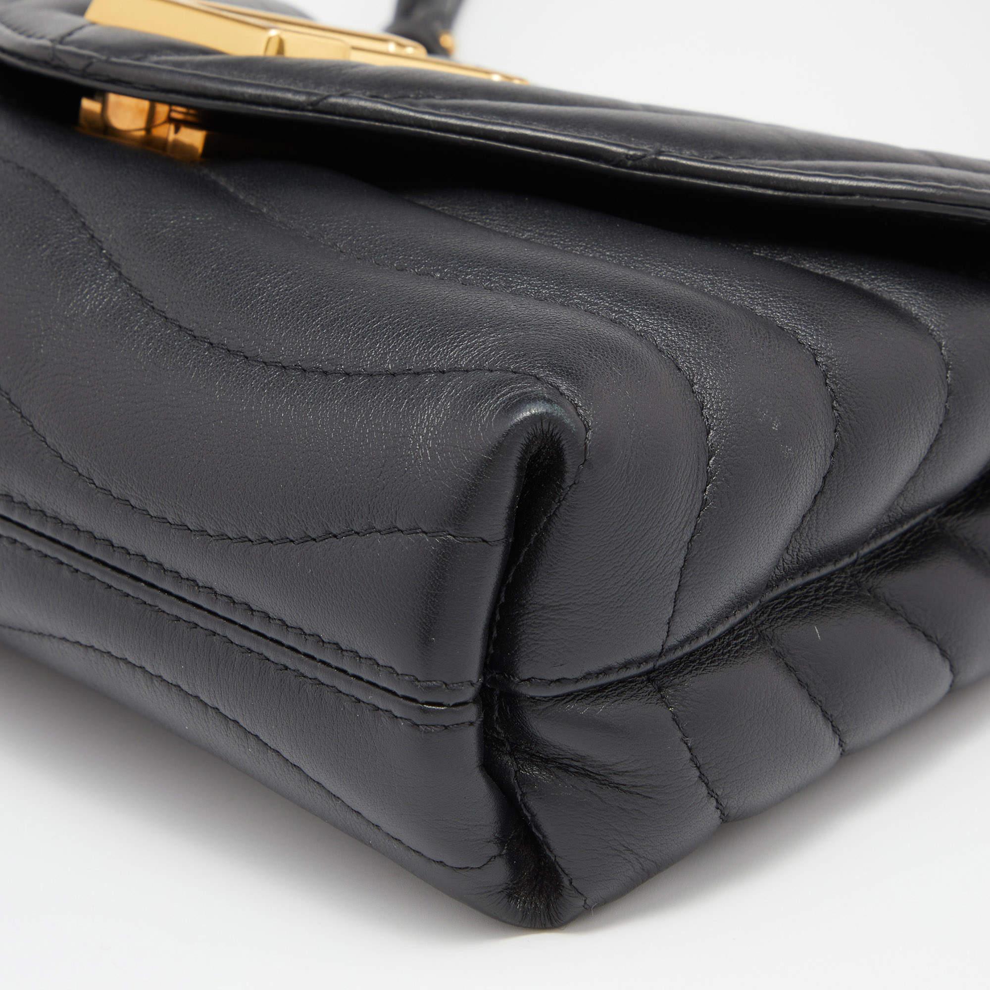 Louis Vuitton Black Leather New Wave Chain Bag 5