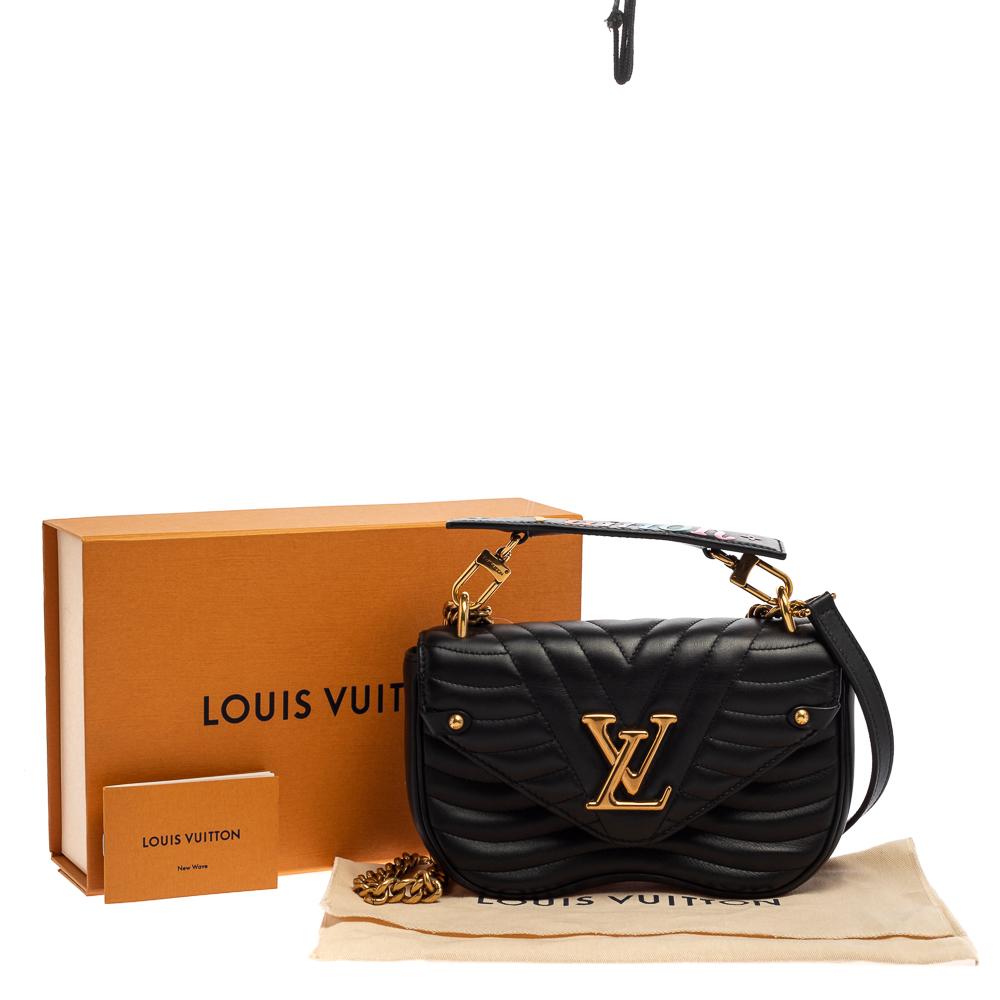 Louis Vuitton Black Leather New Wave Chain PM Bag 6