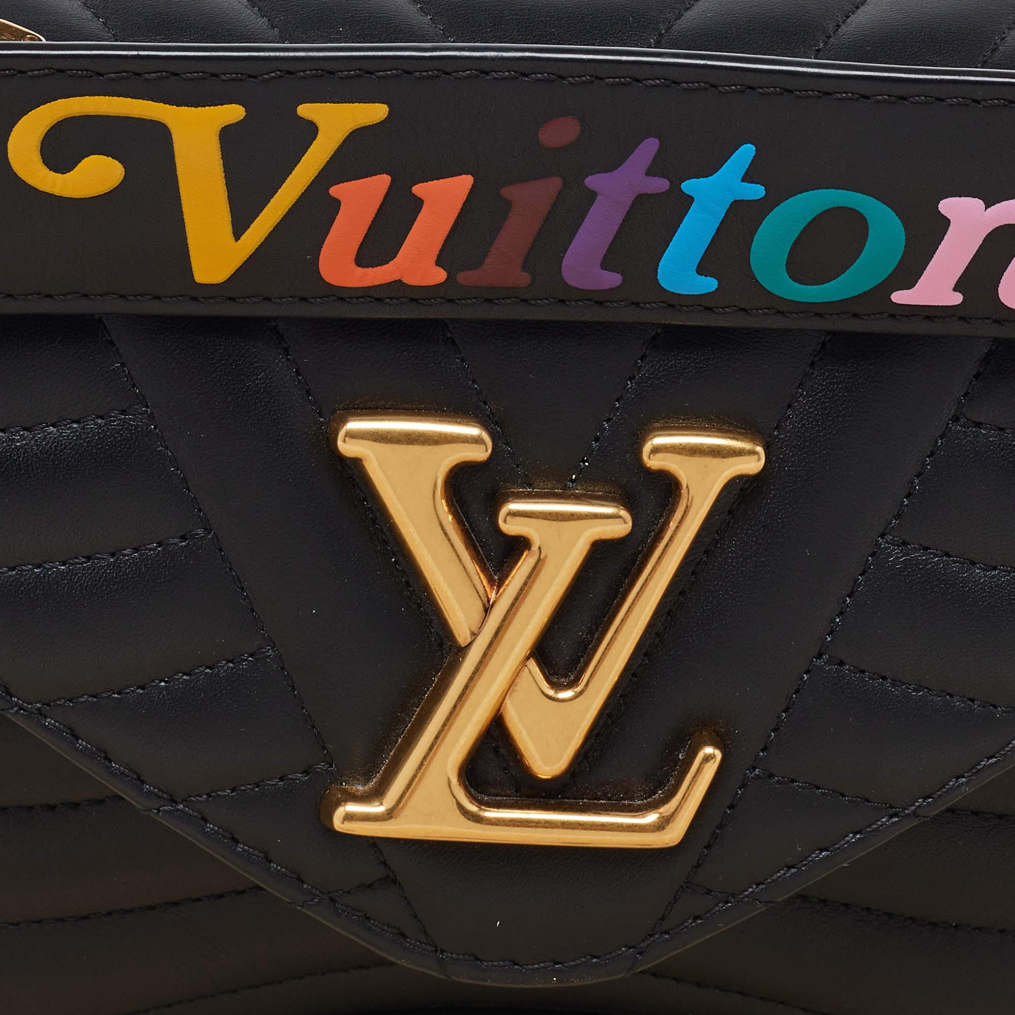 Louis Vuitton Black Leather New Wave Chain PM Bag 1