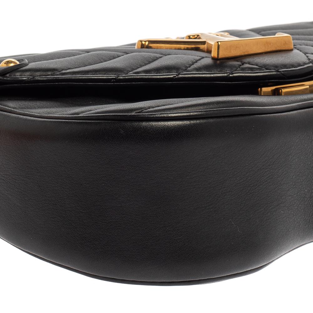 Louis Vuitton Black Leather New Wave Chain PM Bag 1