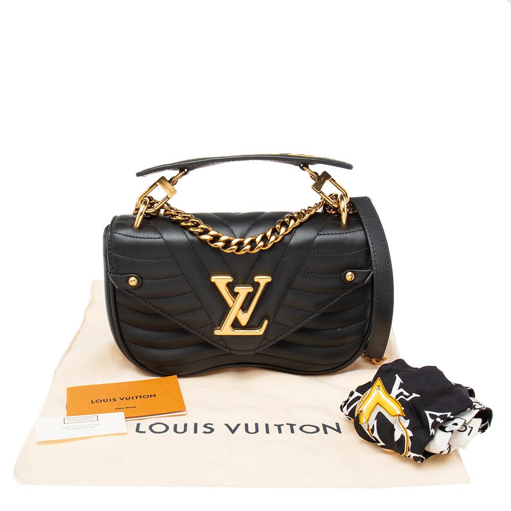 Louis Vuitton Black Leather New Wave Chain PM Bag 4