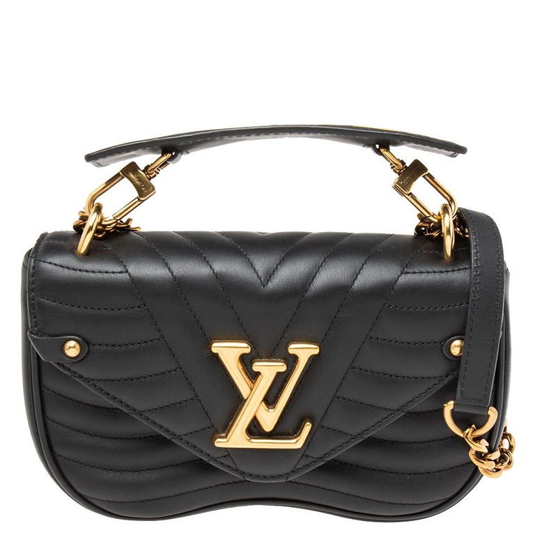 Louis Vuitton Black New Wave PM Black Chain Shoulder Crossbody Bag