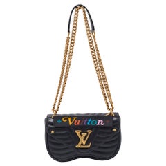 Louis Vuitton Black Leather New Wave Chain PM Bag