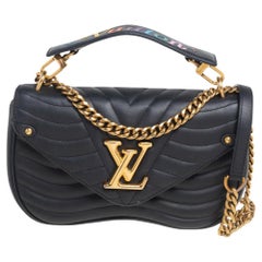 Louis Vuitton Black Leather New Wave Chain PM Bag