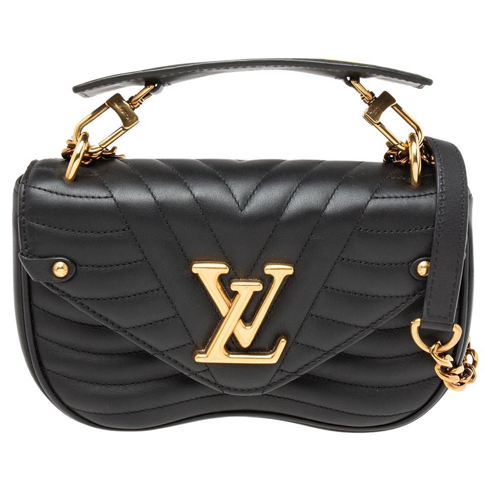 Louis Vuitton Black Leather New Wave Chain PM Bag