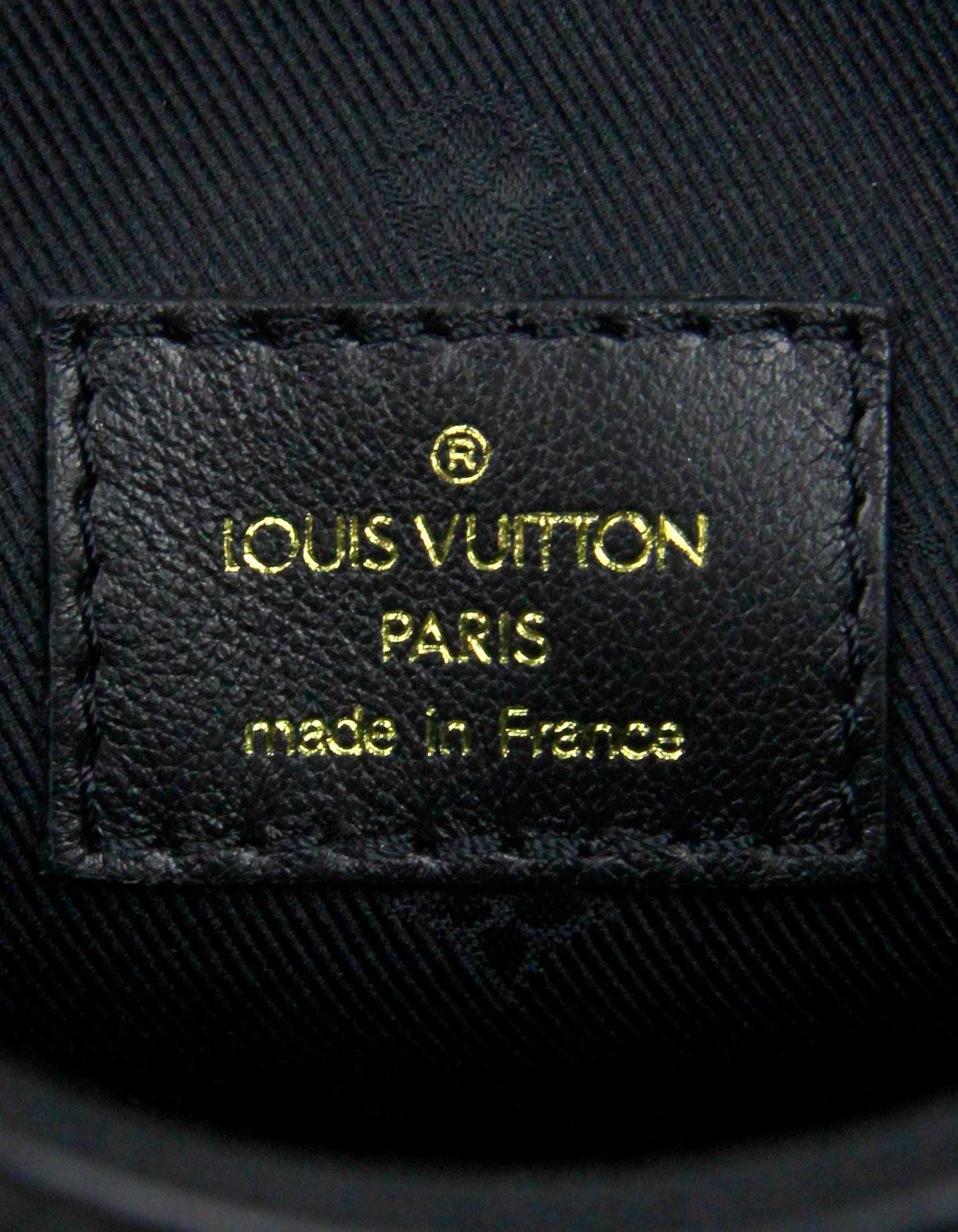 Women's Louis Vuitton Black Leather Over The Moon Monogram Crossbody Bag