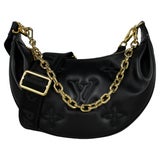 LOUIS VUITTON Over the Moon Shoulder Bag M59799 Calf leather Black Used LV