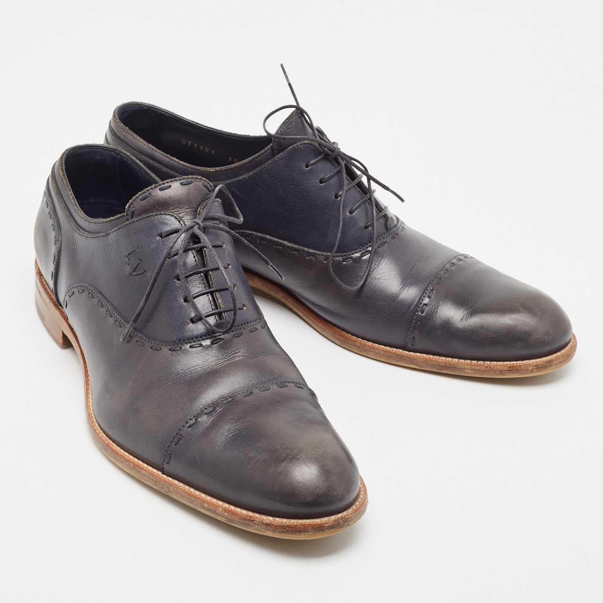 Let comfort and classic style be yours with these designer oxfords from Louis Vuitton. Crafted with skill, the high-quality shoes have the perfect construction to take you through the day with utmost ease.

