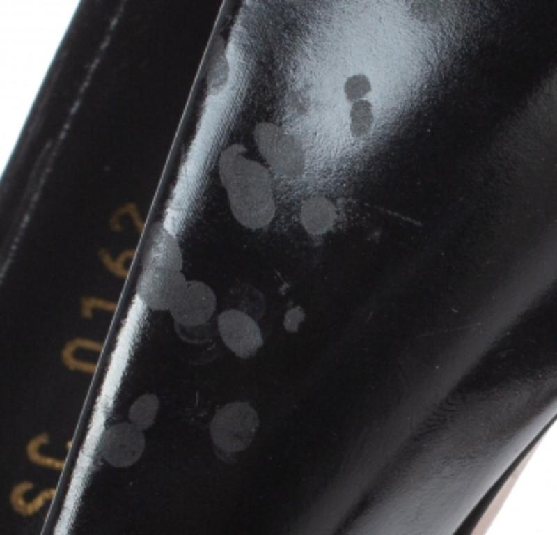 Schwarze Louis Vuitton-Pumps aus Leder mit spitzer Zehe Größe 36.5 im Angebot 1
