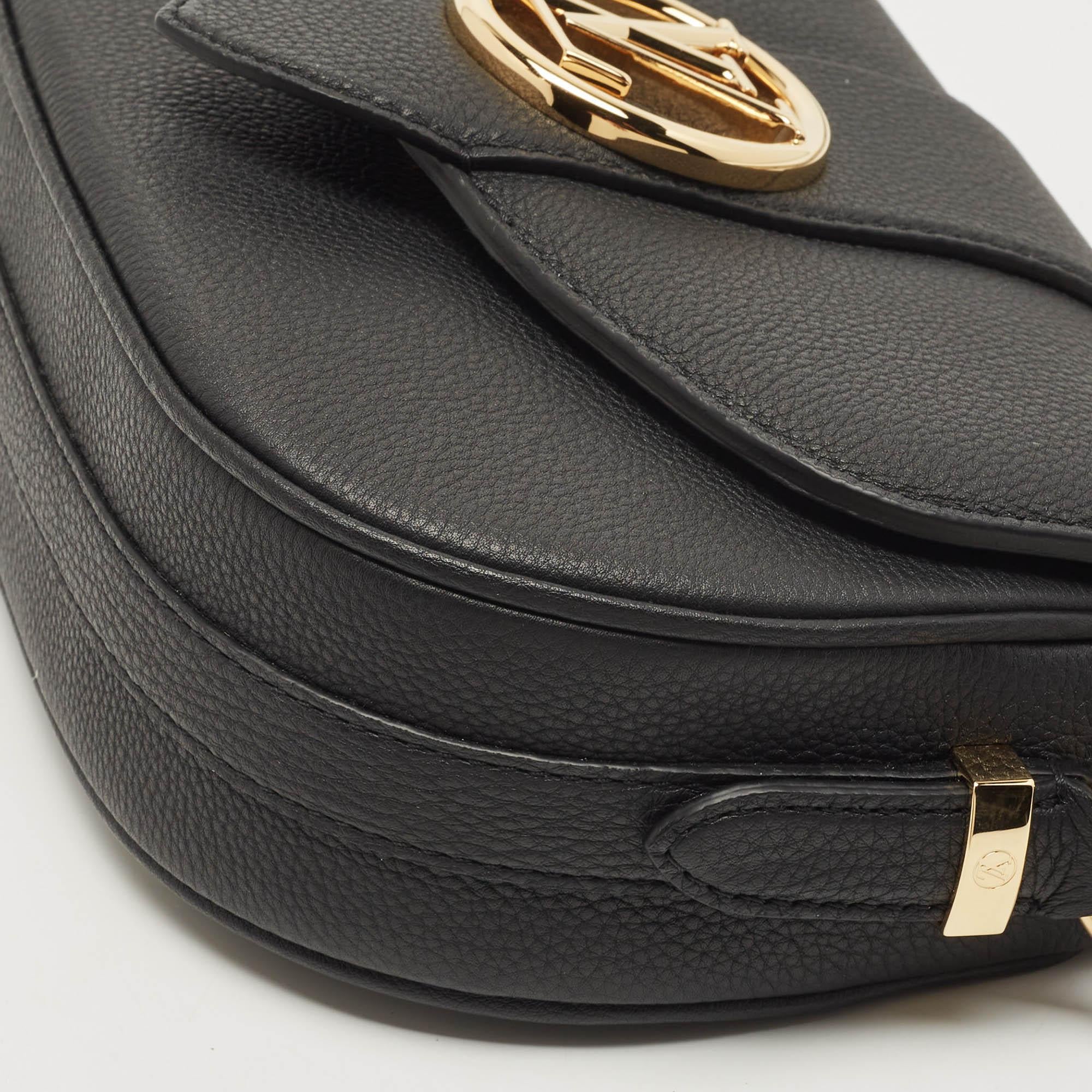 Louis Vuitton Black Leather Pont 9 Soft MM Bag 7