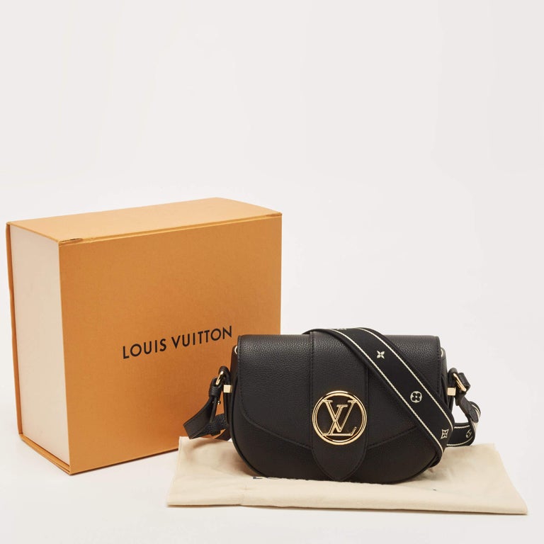 Louis Vuitton Black Leather Pont 9 Soft MM Bag