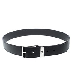 Louis Vuitton Black Leather Pont Neuf Belt 95cm