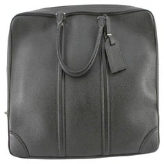 Vintage Louis Vuitton Black Leather Porte Documents Voyage Briefcase