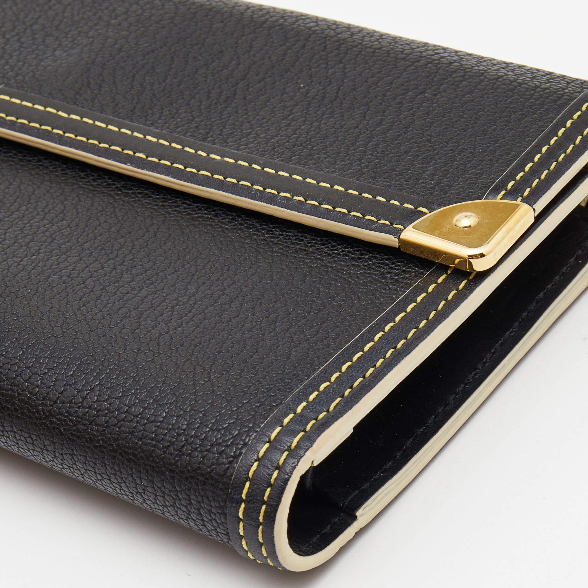 Louis Vuitton Black Leather Porte Tresor International Wallet 6