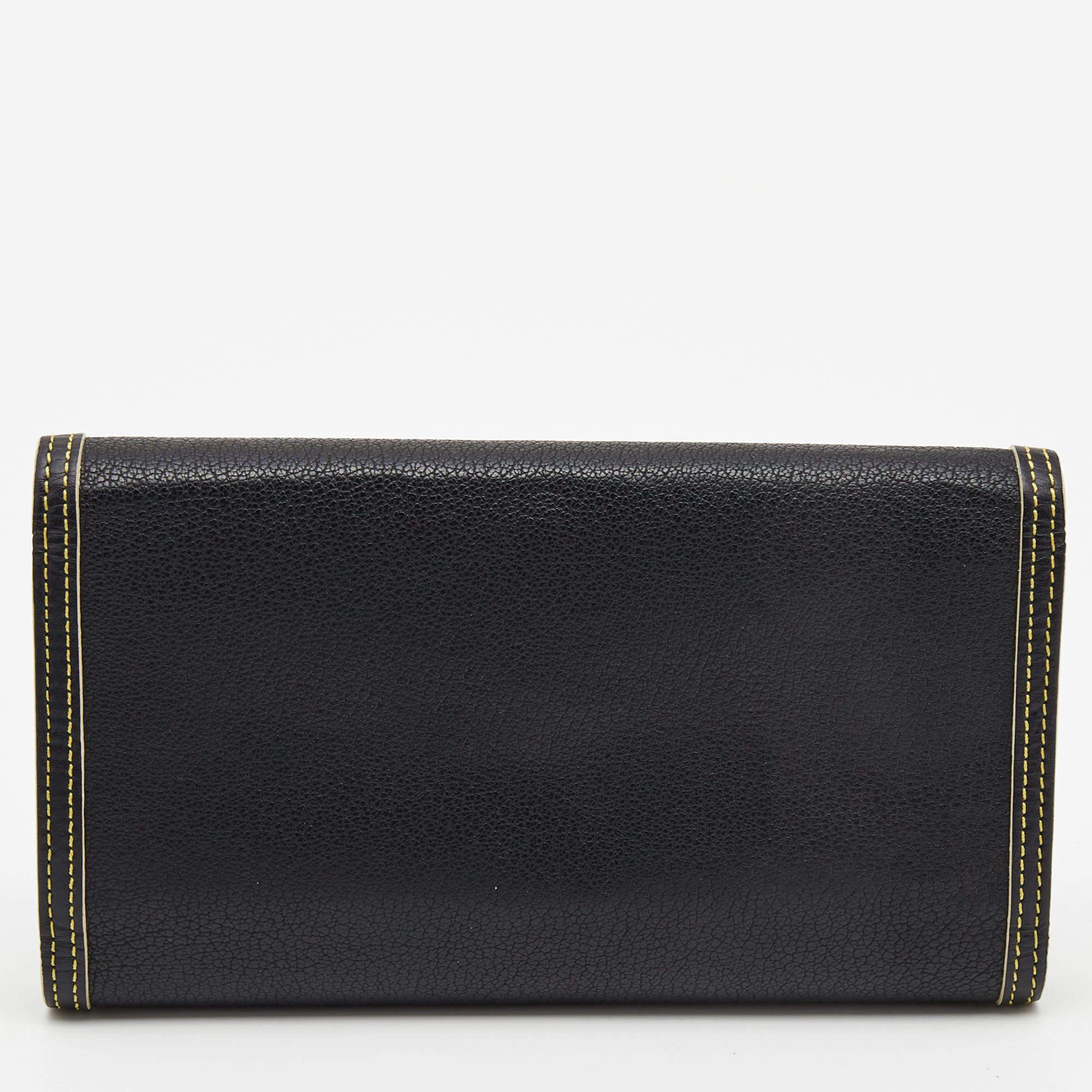 Louis Vuitton Black Leather Porte Tresor International Wallet 1