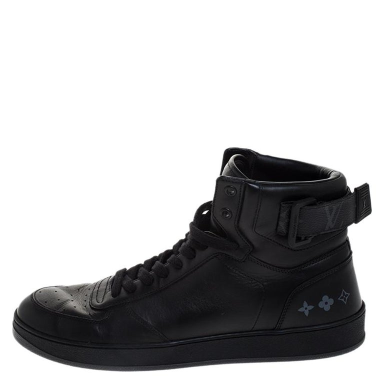 Rivoli leather high trainers Louis Vuitton Black size 9 UK in Leather -  31044352
