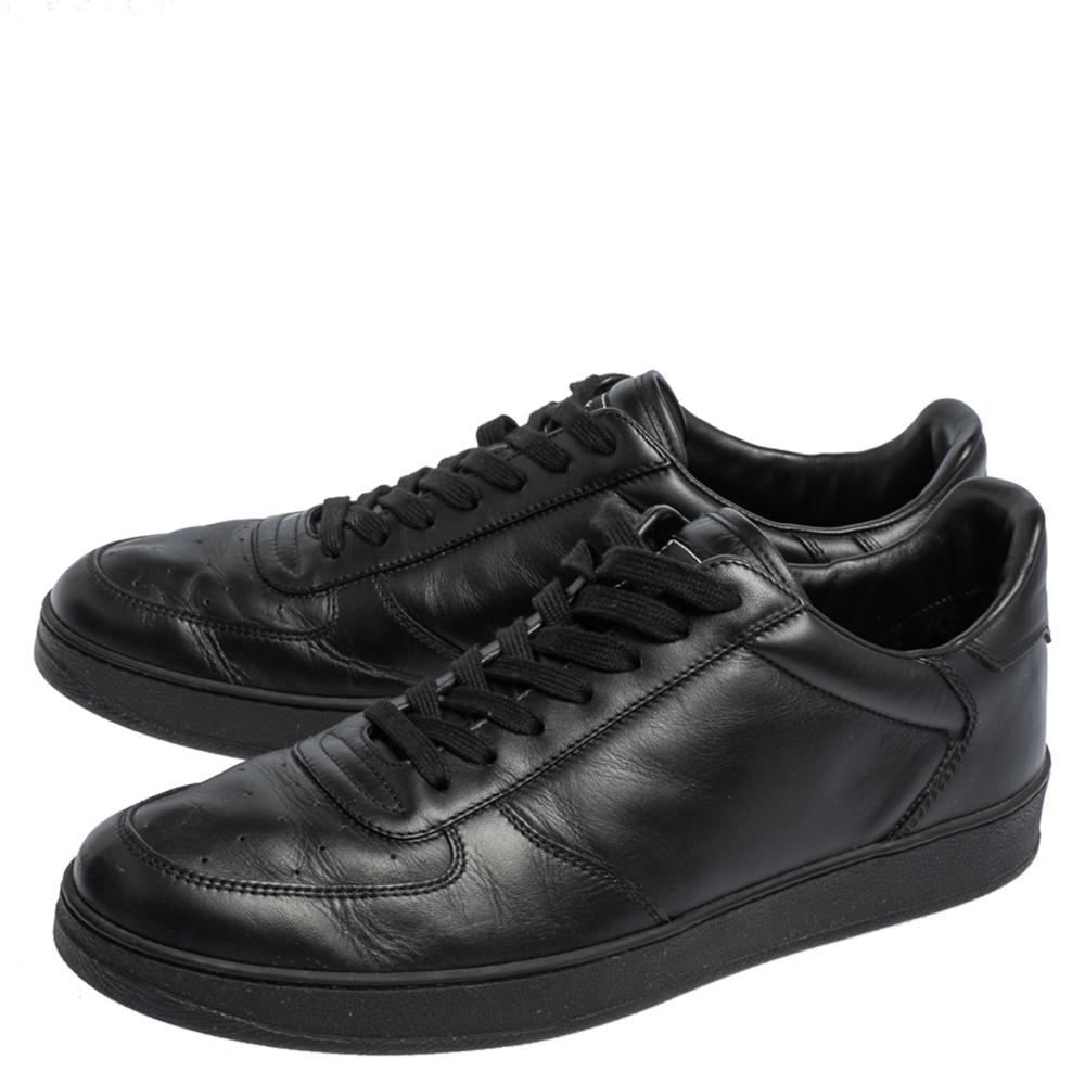 Men's Louis Vuitton Black Leather Rivoli Sneakers Size 41.5