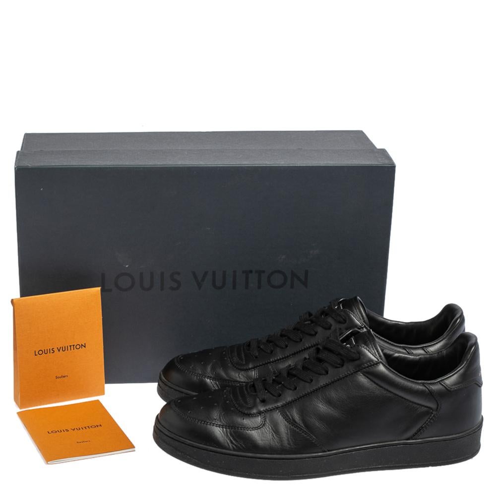 Louis Vuitton Black Leather Rivoli Sneakers Size 41.5 1