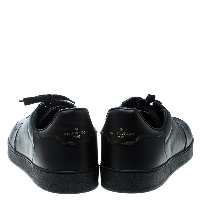 Louis Vuitton Black Leather Rivoli Sneakers Size 43 In New Condition In Dubai, Al Qouz 2