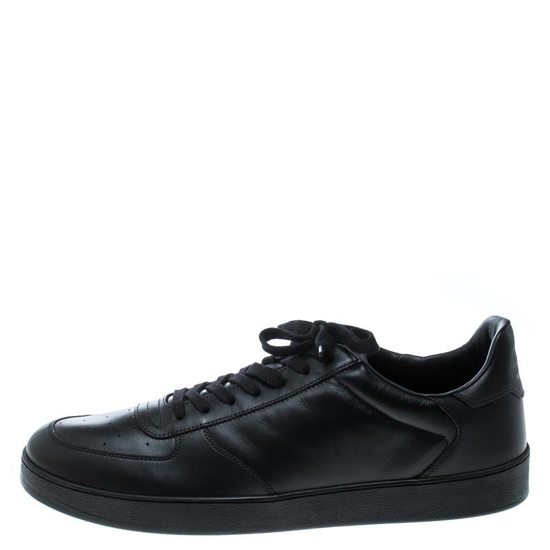Louis Vuitton Black Leather Rivoli Sneakers Size 43 1