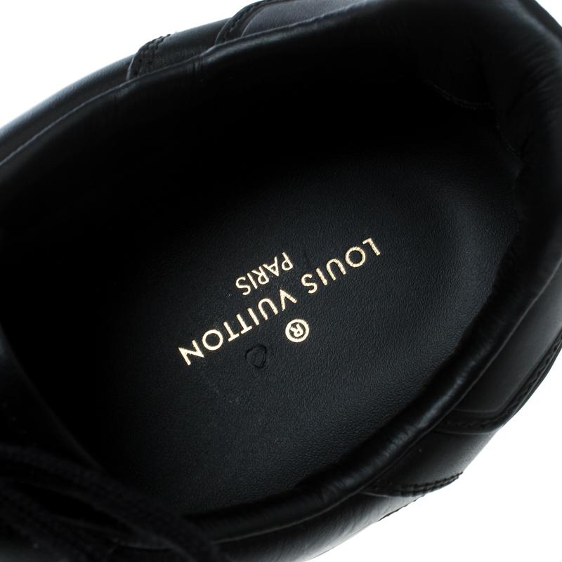 Louis Vuitton Black Leather Rivoli Sneakers Size 43 2