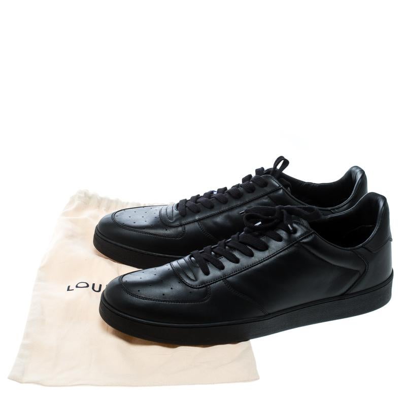 Louis Vuitton Black Leather Rivoli Sneakers Size 43 4