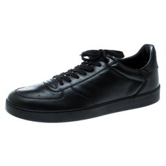 Louis Vuitton Black Leather Rivoli Sneakers Size 43
