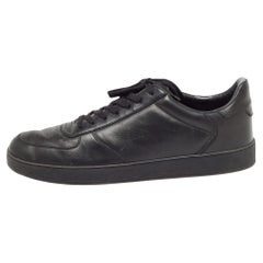 Louis Vuitton Black Leather Rivoli Sneakers Size 44