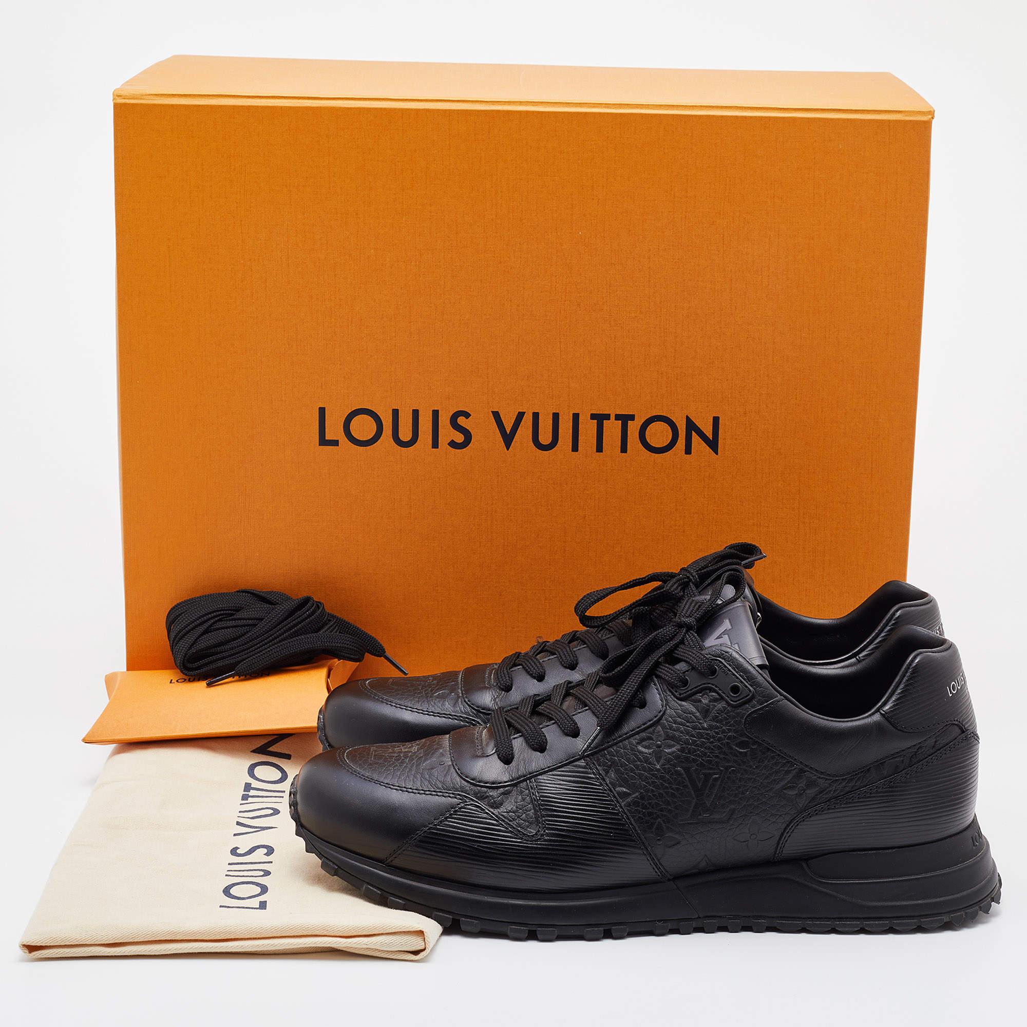 Louis Vuitton Black Leather Run Away Low Top Sneakers Size 42.5 3