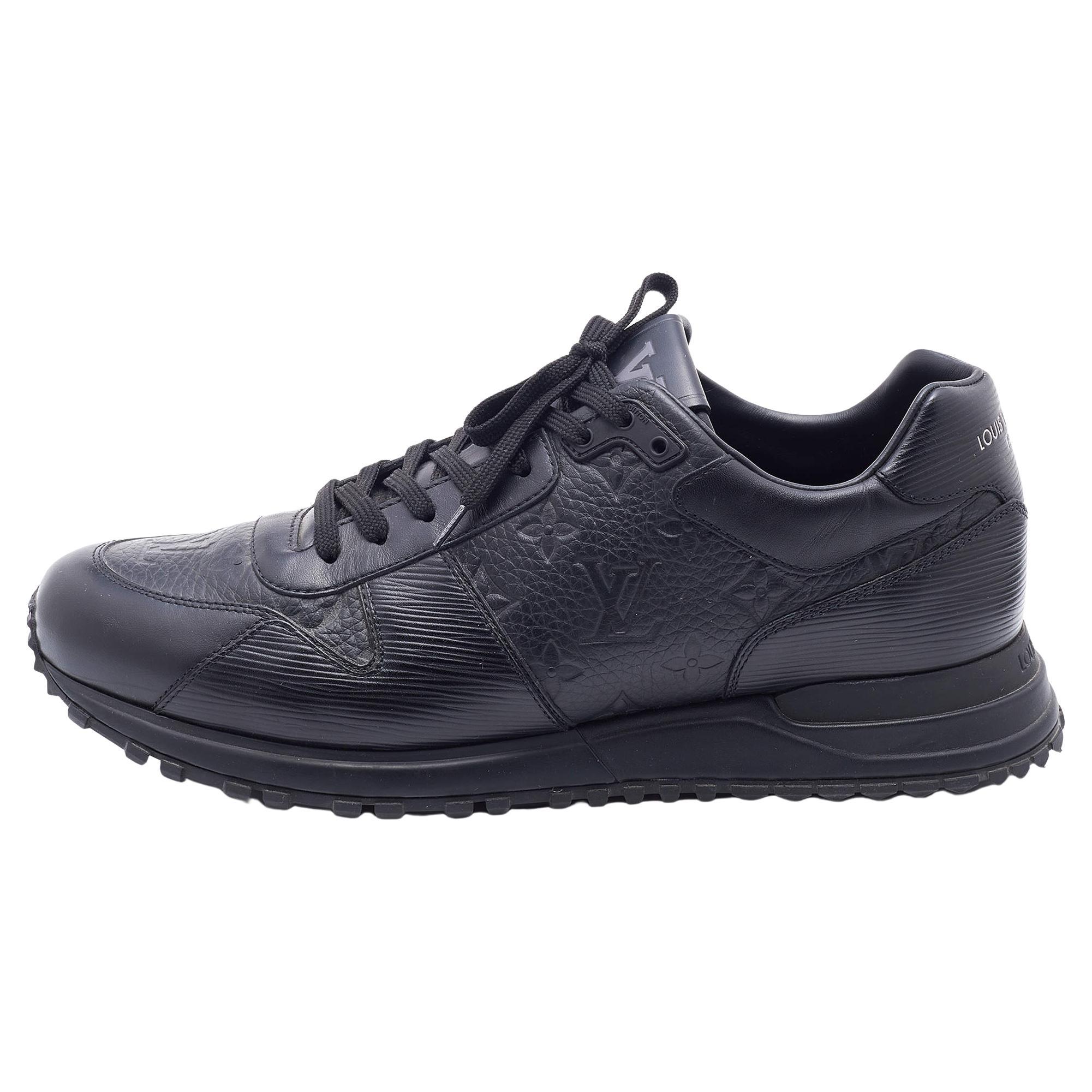 Louis Vuitton, Shoes, Louis Vuitton X Supreme Mens Run Away Sneakers  Perforated Leather Black