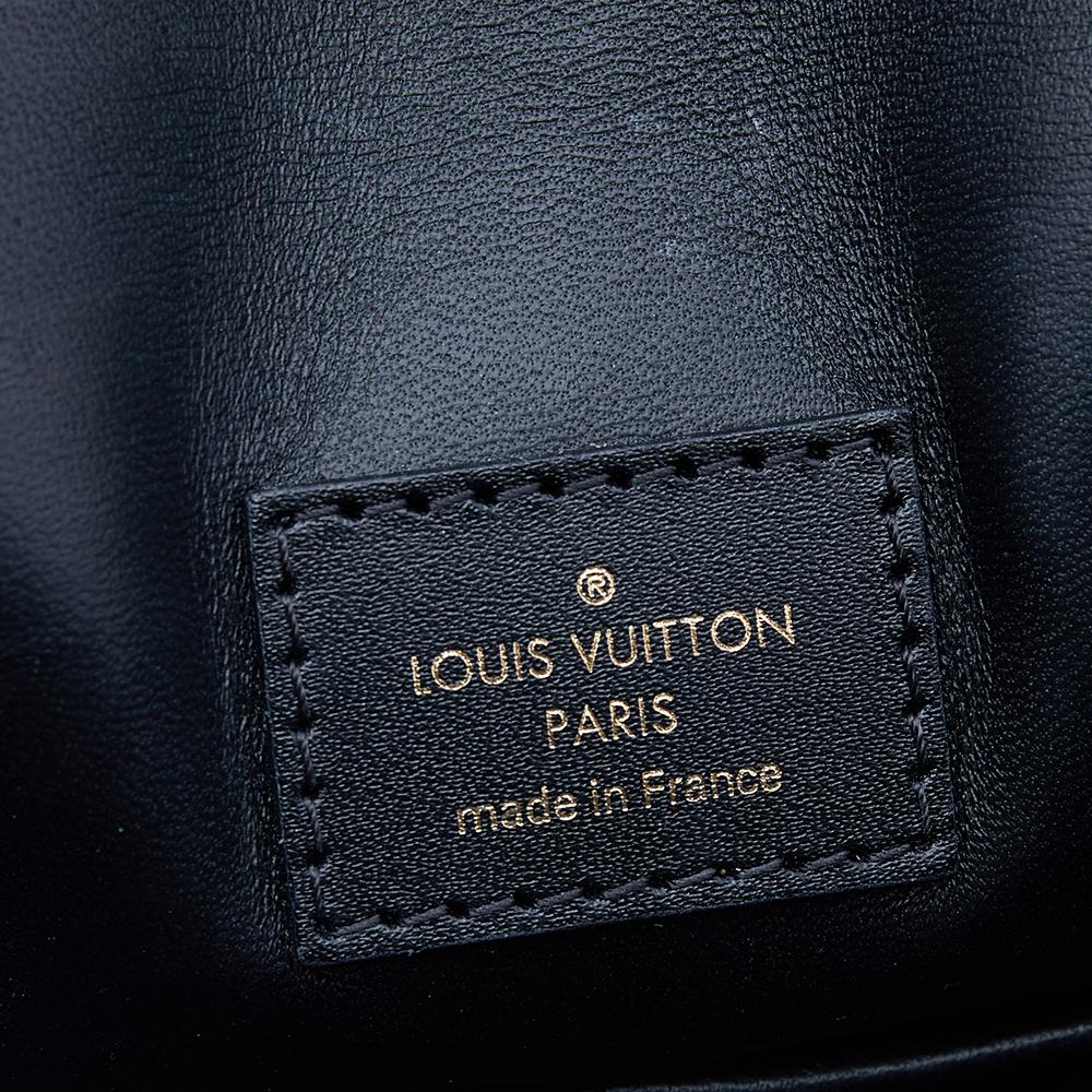 Louis Vuitton Black Leather Sac Triangle PM Bag For Sale 4