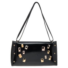 Louis Vuitton Black Leather Sac Triangle PM Bag