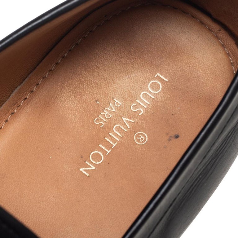 Louis Vuitton Black Leather LV Logo Saint Germain Loafer LV Flex Loaf