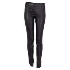 LOUIS VUITTON black LEATHER SKINNY Pants 36 XS LOUIS VUITTON black LEATHER SKINNY Pants 36 XS