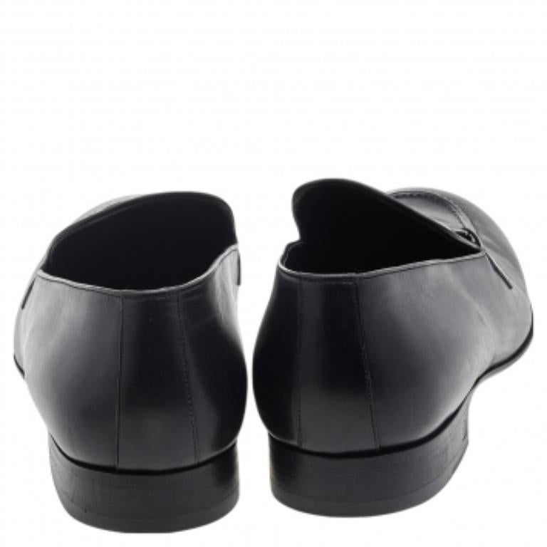 Uomo Louis Vuitton - Mocassini in pelle nera misura 45 in vendita