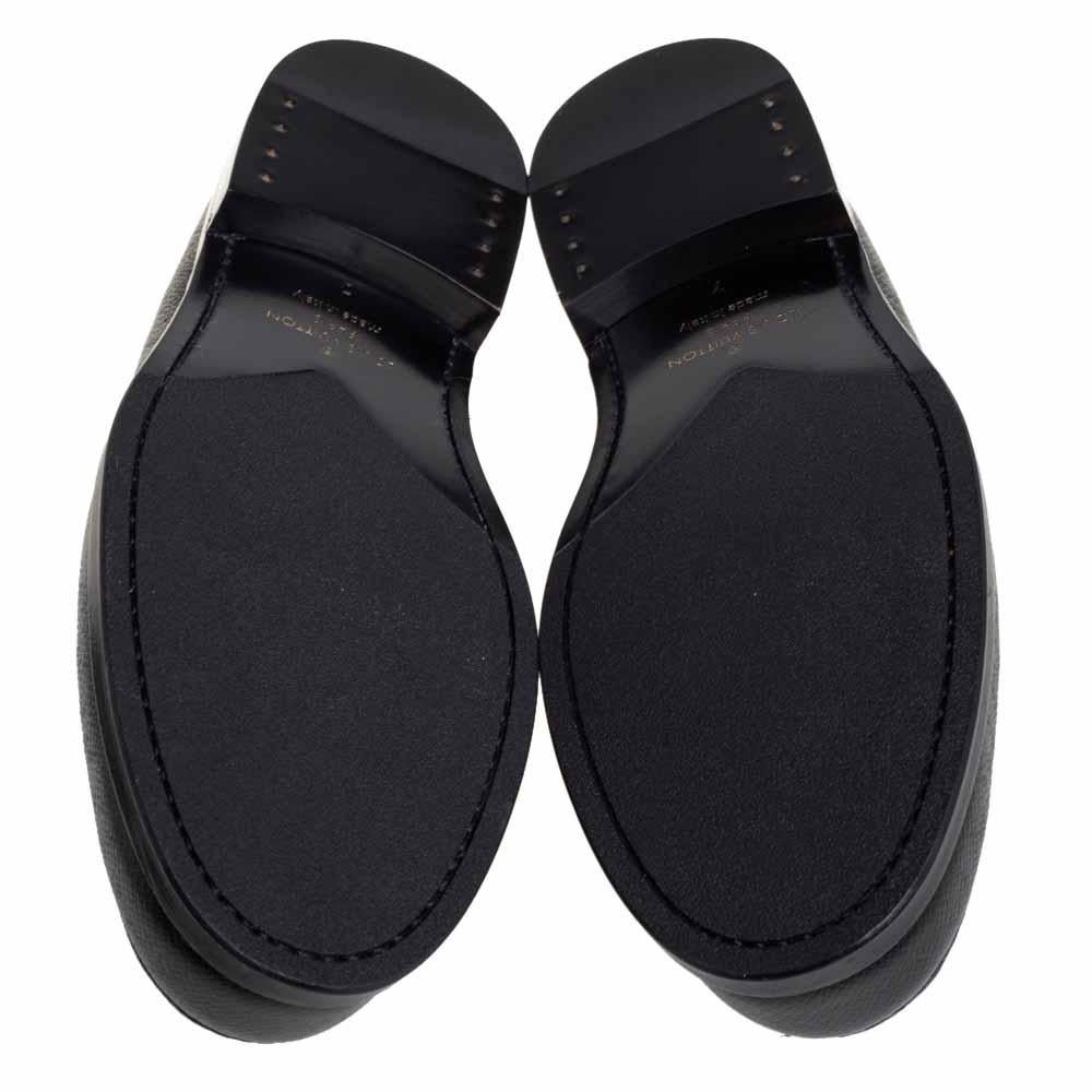 Louis Vuitton Black Leather Sorbonne Slip On Loafers Size 41 3