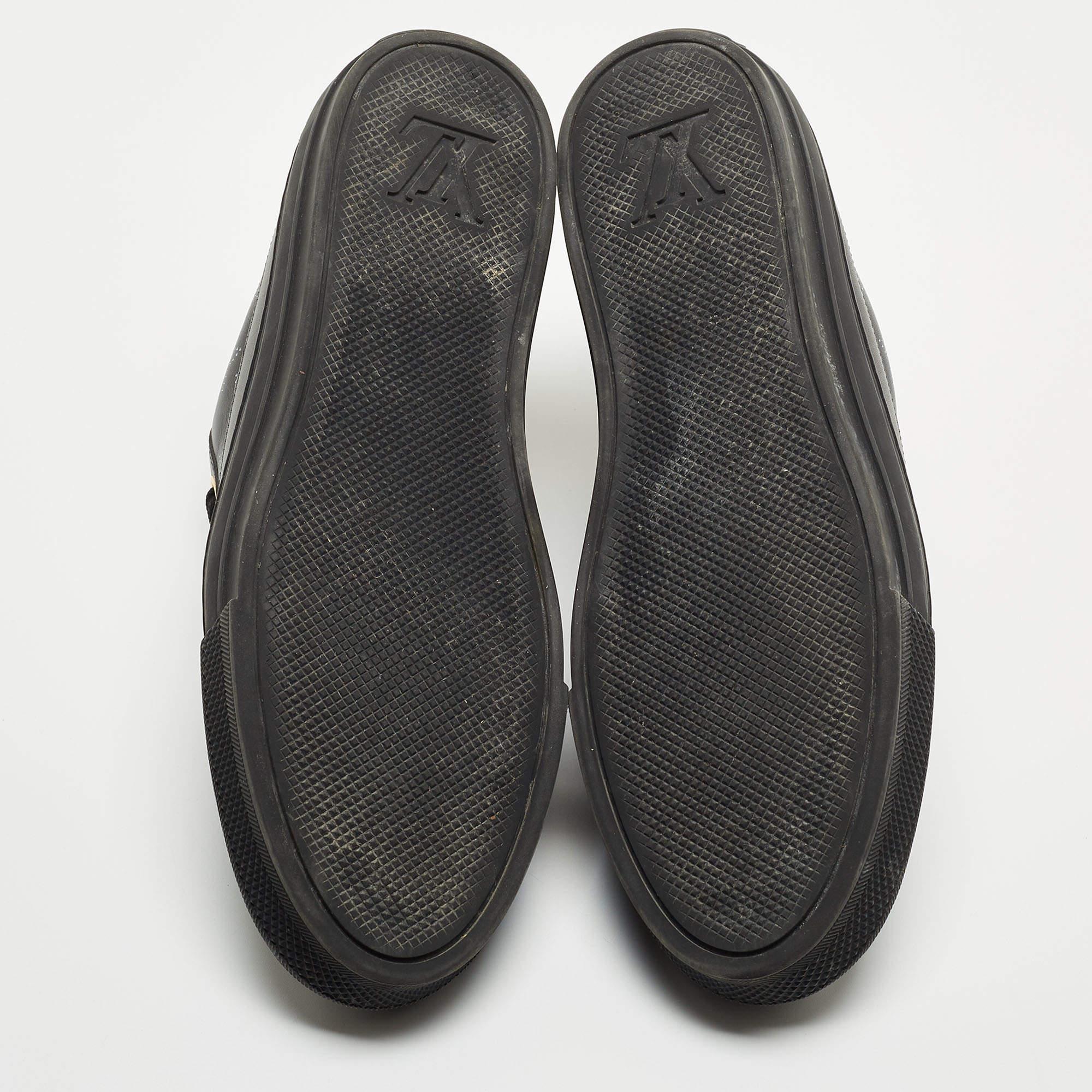 Louis Vuitton Black Leather Stellar Low Top Sneakers  6
