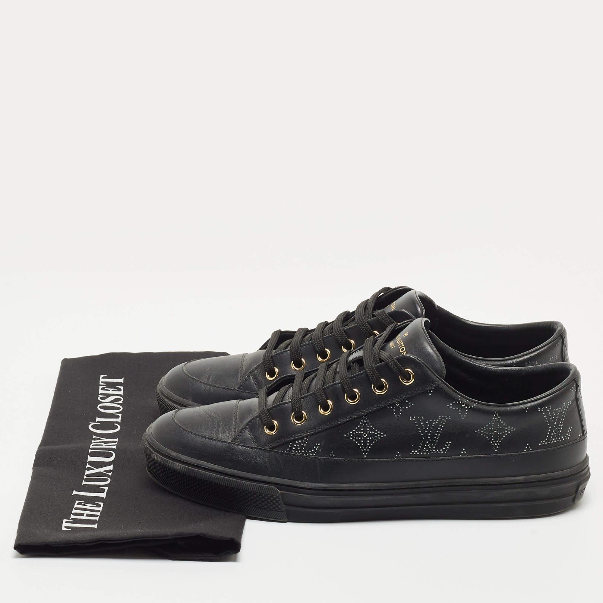 Louis Vuitton Black Leather Stellar Low Top Sneakers  3