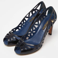Louis vuitton Black Leather Strappy Pumps Size 35
