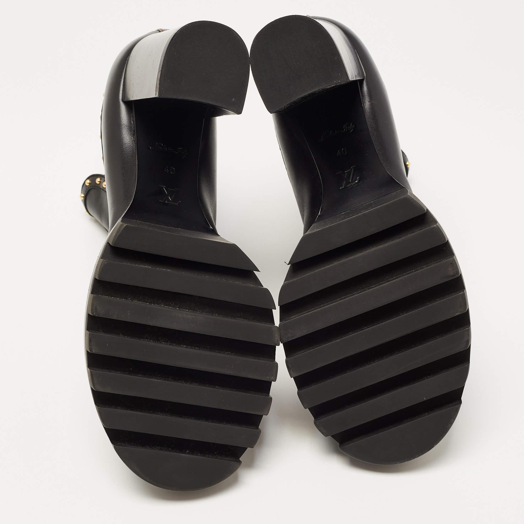 Louis Vuitton Black Leather Studded Chelsea Boots 3