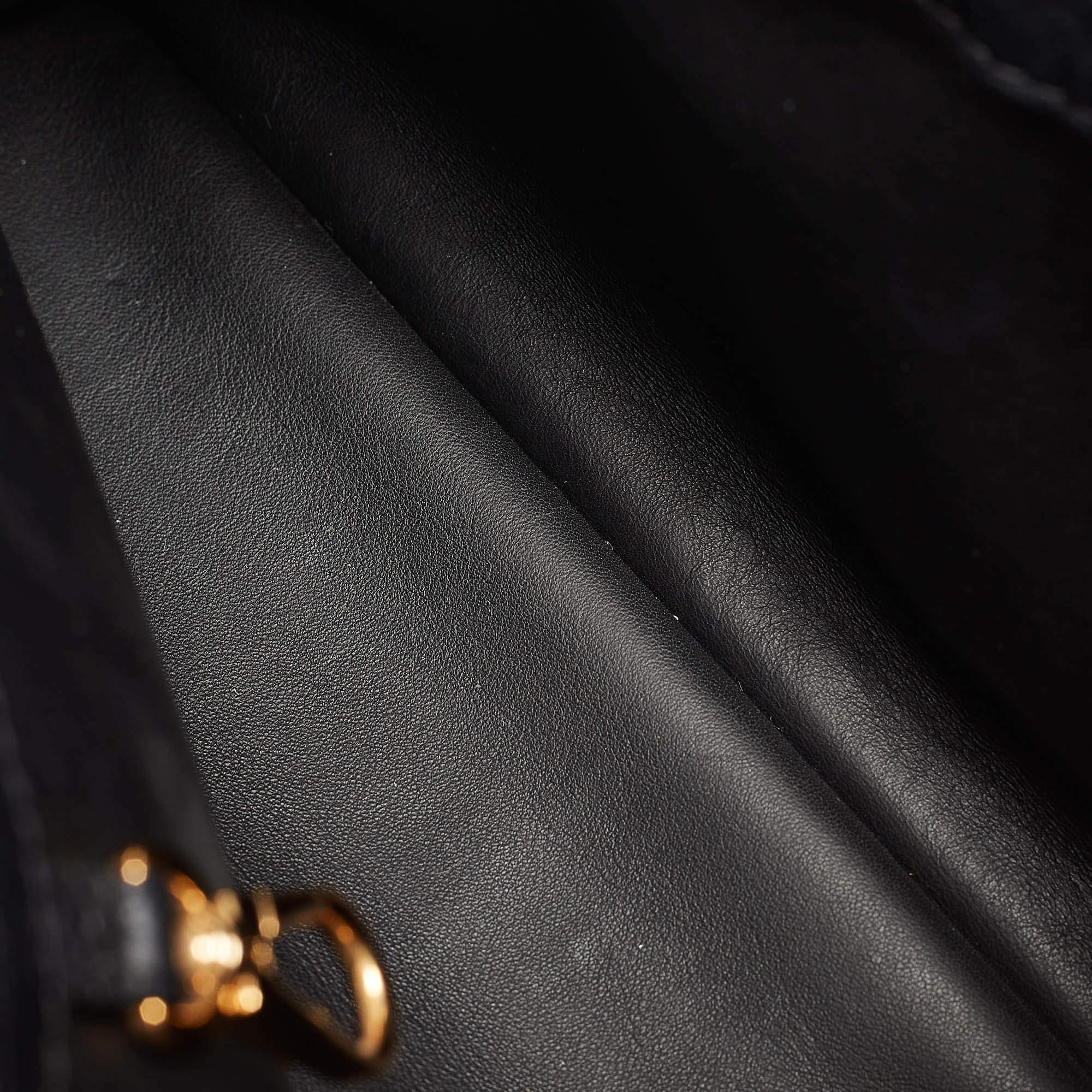 Louis Vuitton Black Leather Studded Sol Capucines PM Bag 5
