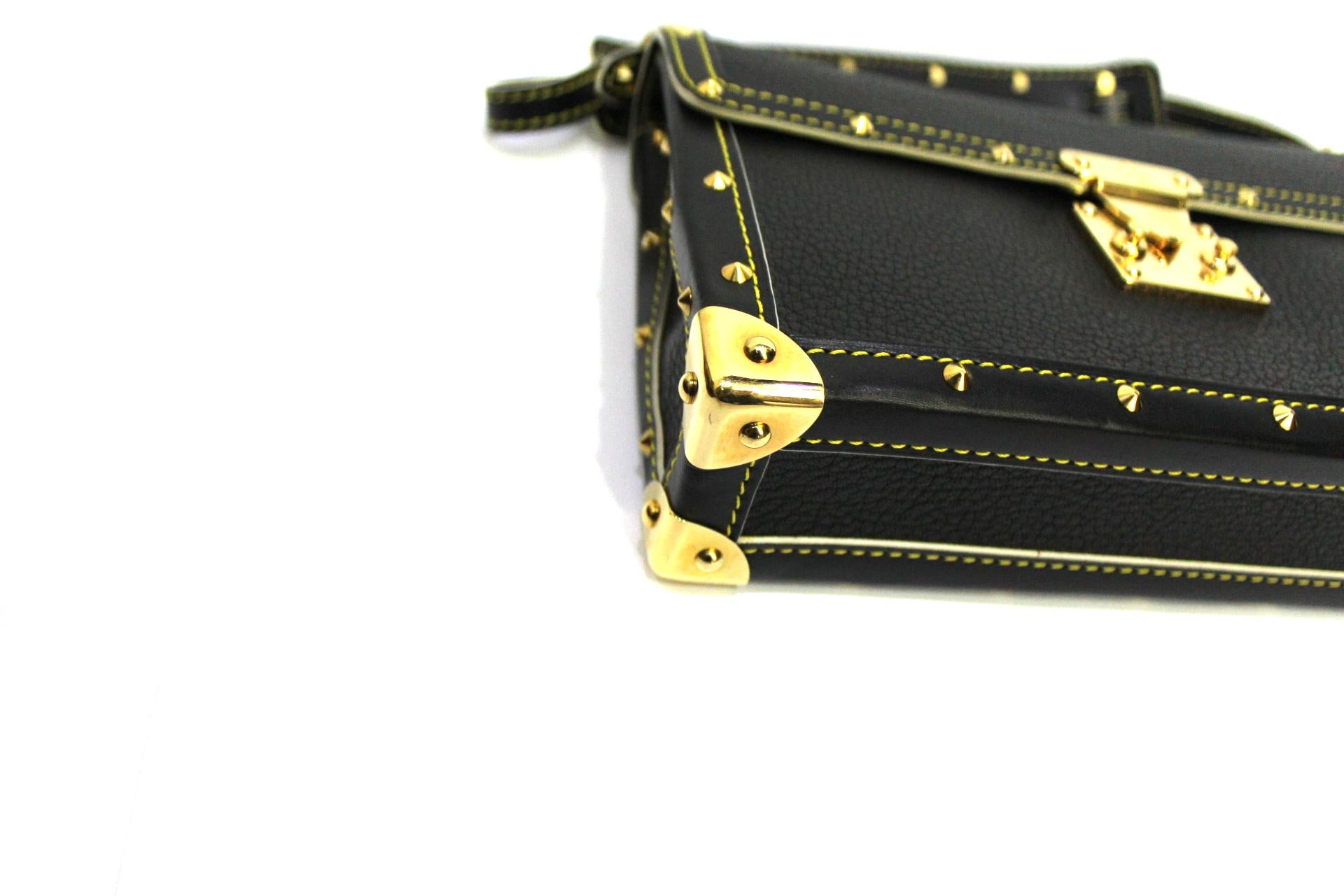 Women's Louis Vuitton Black Leather Suali Bag
