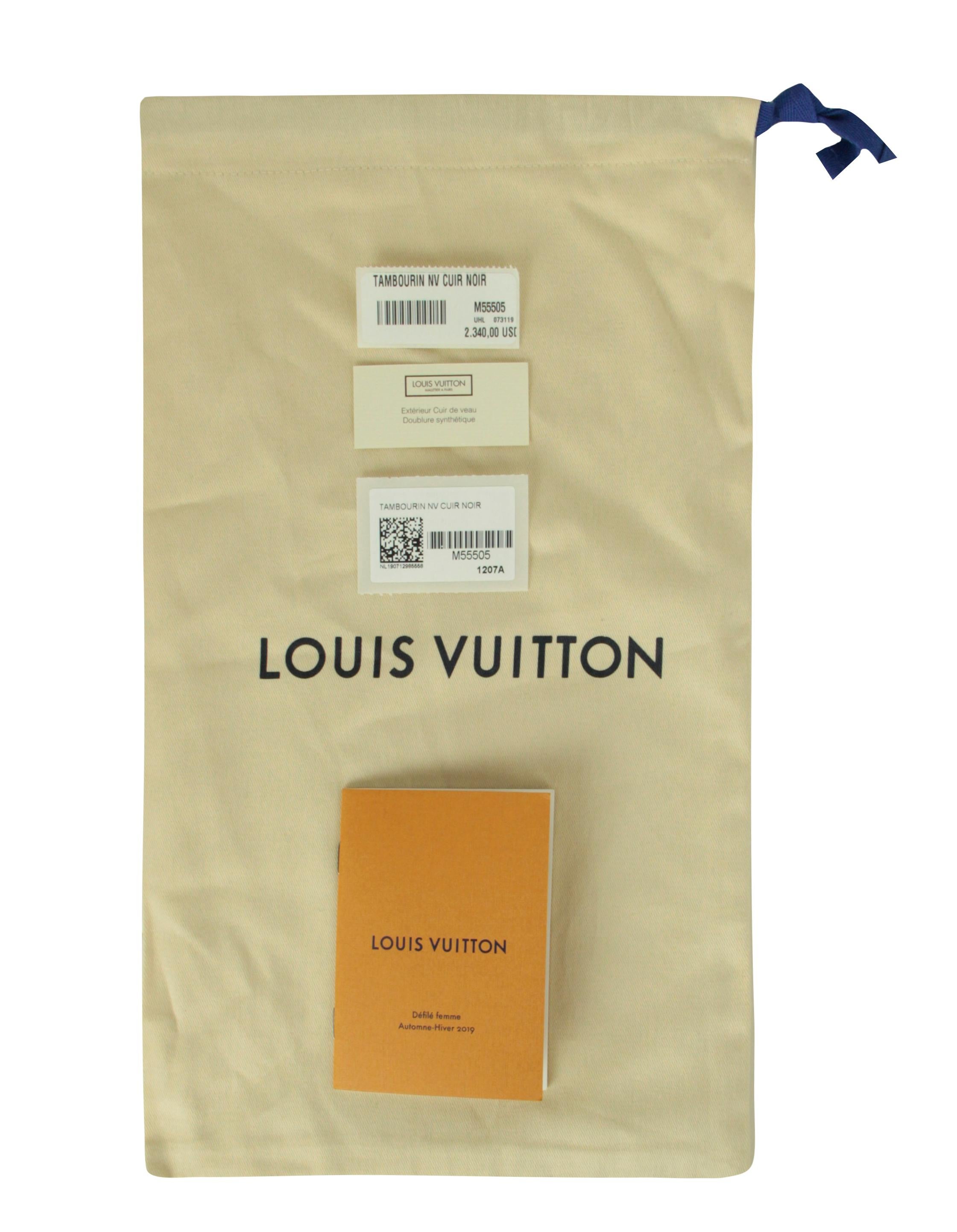Louis Vuitton Black Leather Tambourin NM Crossbody Bag 6