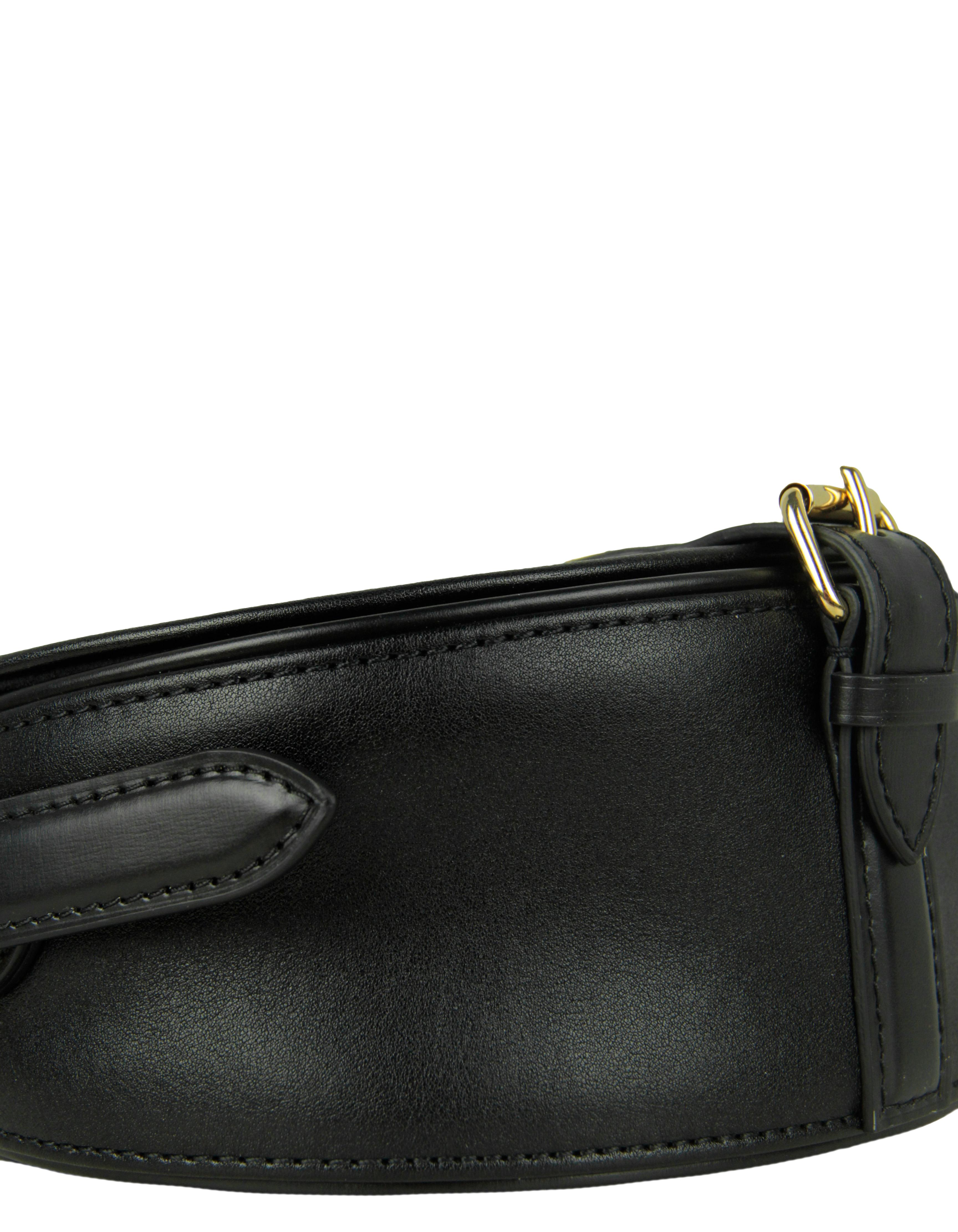 Women's Louis Vuitton Black Leather Tambourin NM Crossbody Bag