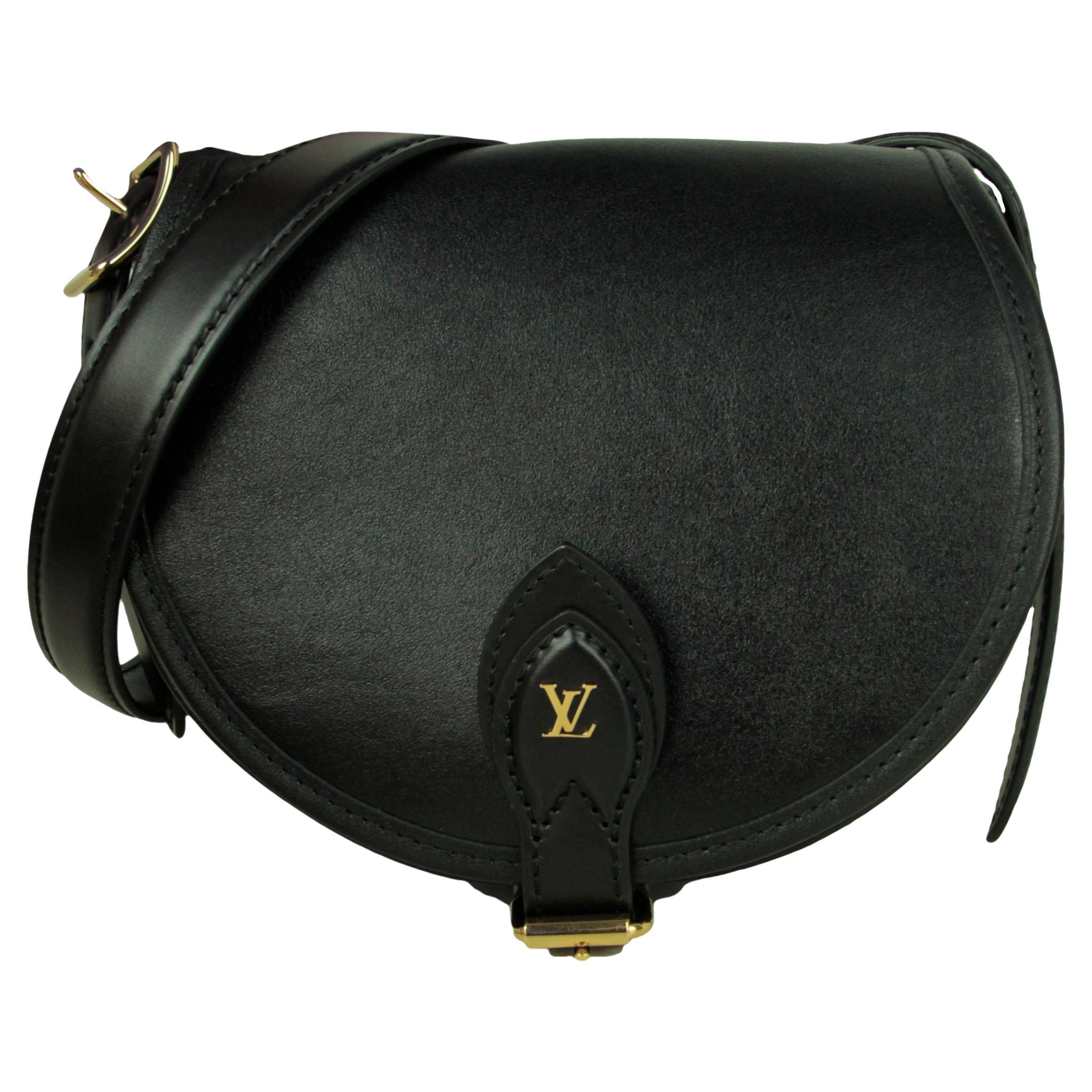 Louis Vuitton Black Leather Tambourin NM Crossbody Bag