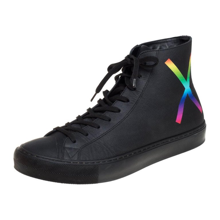 Leather trainers Louis Vuitton Black size 40 EU in Leather - 29945290