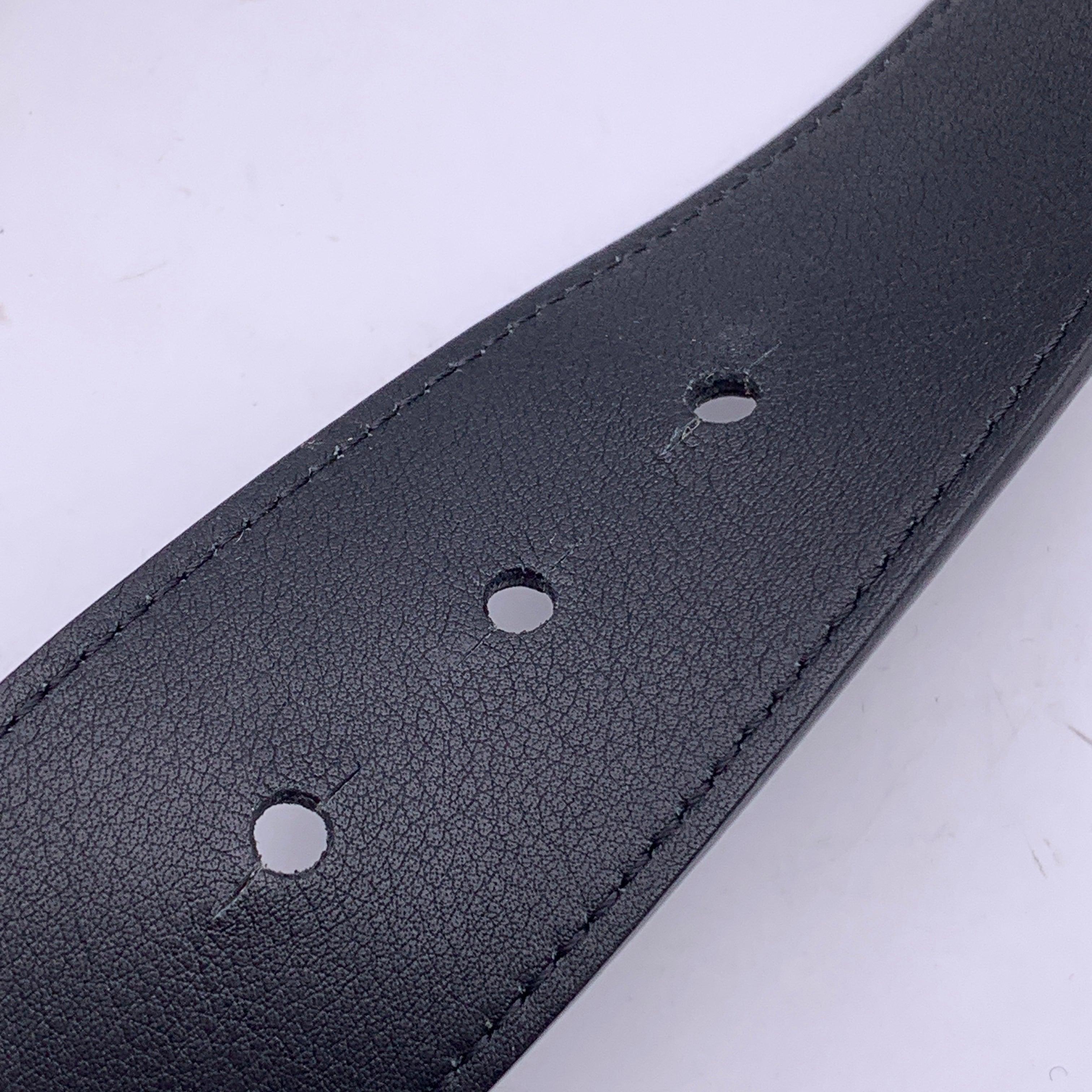 Louis Vuitton Black Leather Tie the Knot Eyelet Belt Size 90/36 MP146 4